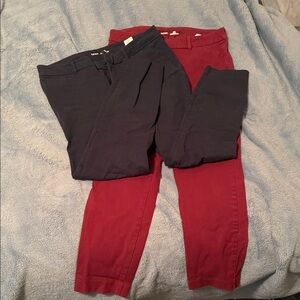 Old Navy Burgundy and Navy Pants
